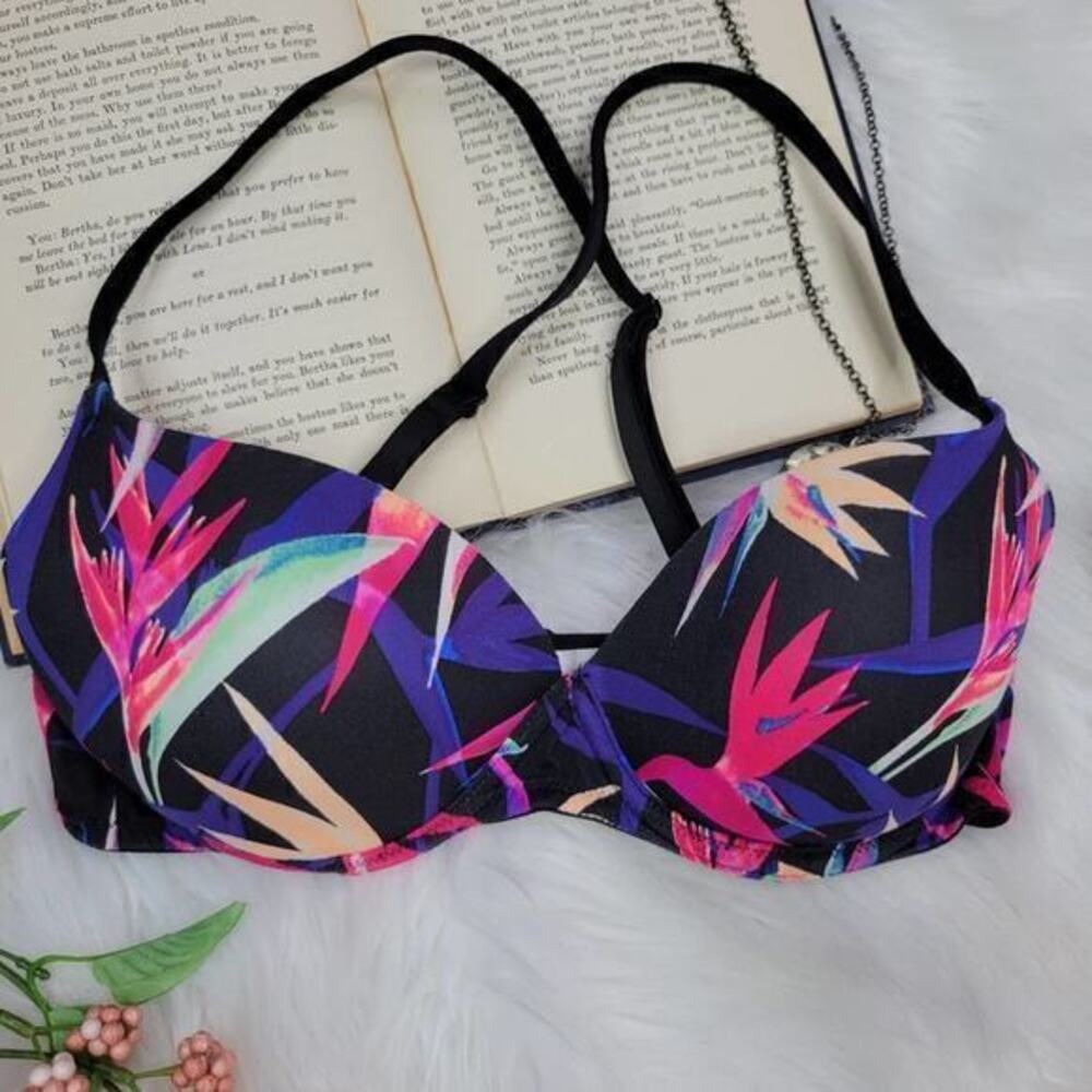 Victoria's Secret PINK Wear Everywhere‎ Lightly Lined Tropical Bra 32C